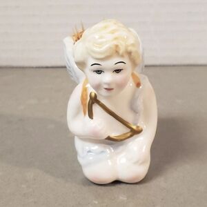 Clay Art Vintage Cupid Ceramic Toothpick Holder